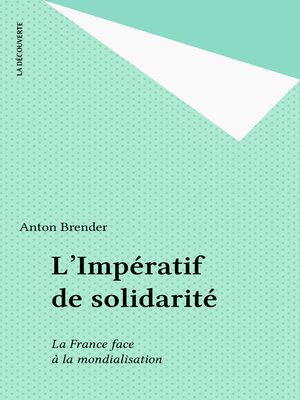 cover image of L'Impératif de solidarité